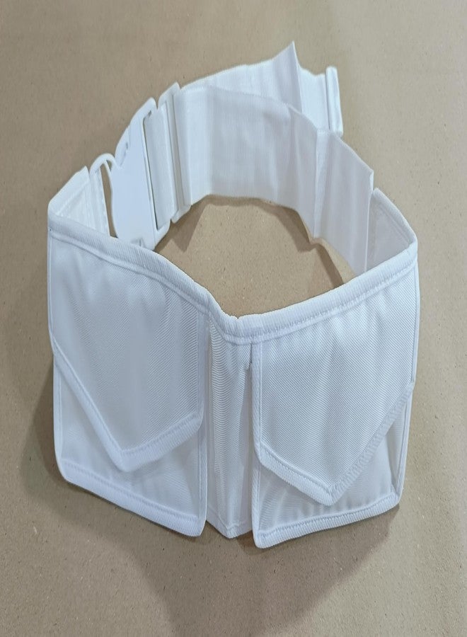 NAZNEEN Ahram Belt with 2 Pockets for Hajj & Umrah, Men and Women White - Image 4
